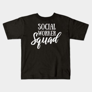 Funny Social Worker Graduation Gift Social Worker Gradution Gift social worker gifts Social Worker Squad Kids T-Shirt